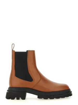 Brown Calfskin Chelsea Boots