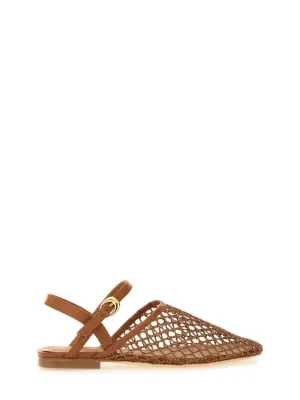 Brown Netted Sandals