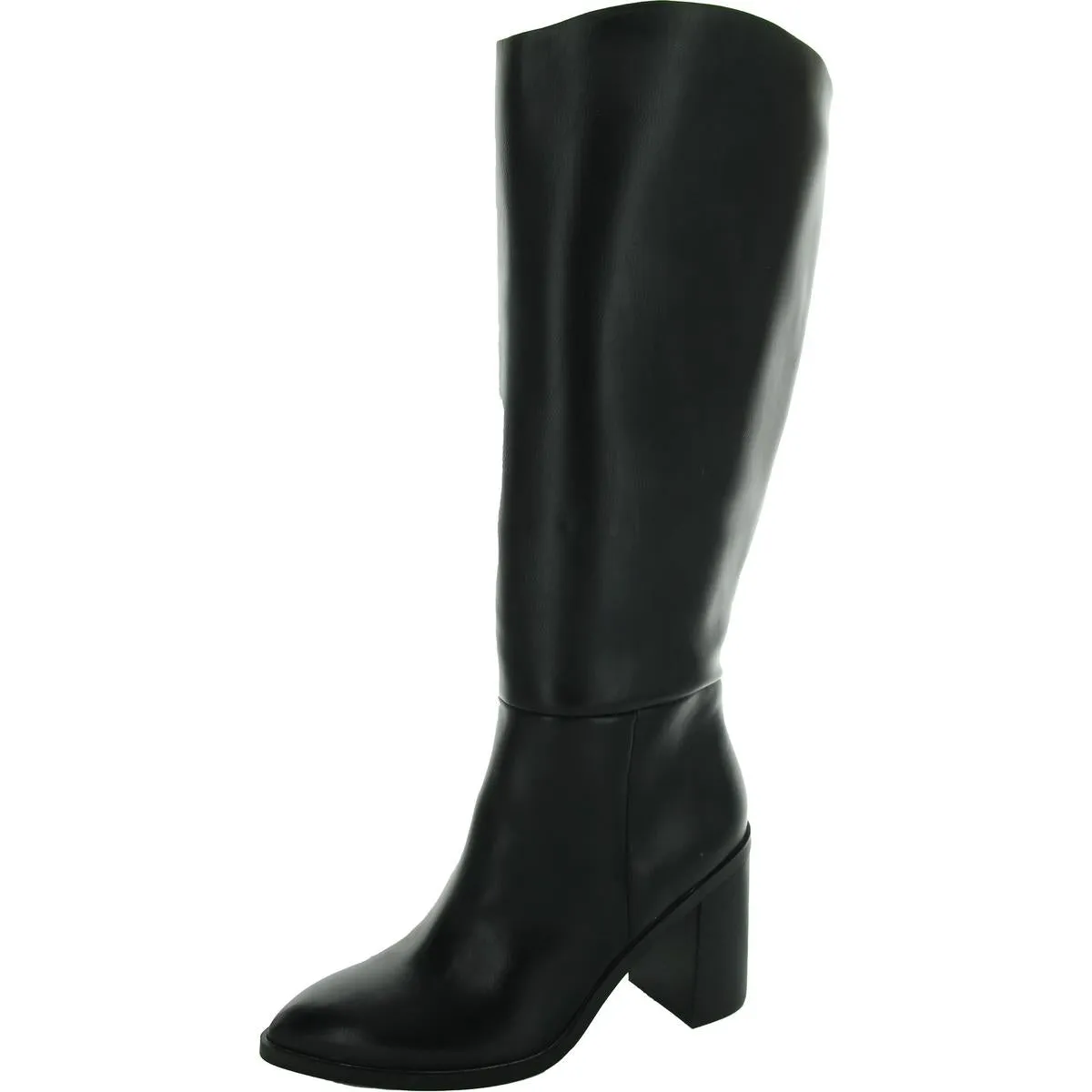 Burns Womens Faux Leather Pull On Knee-High Boots