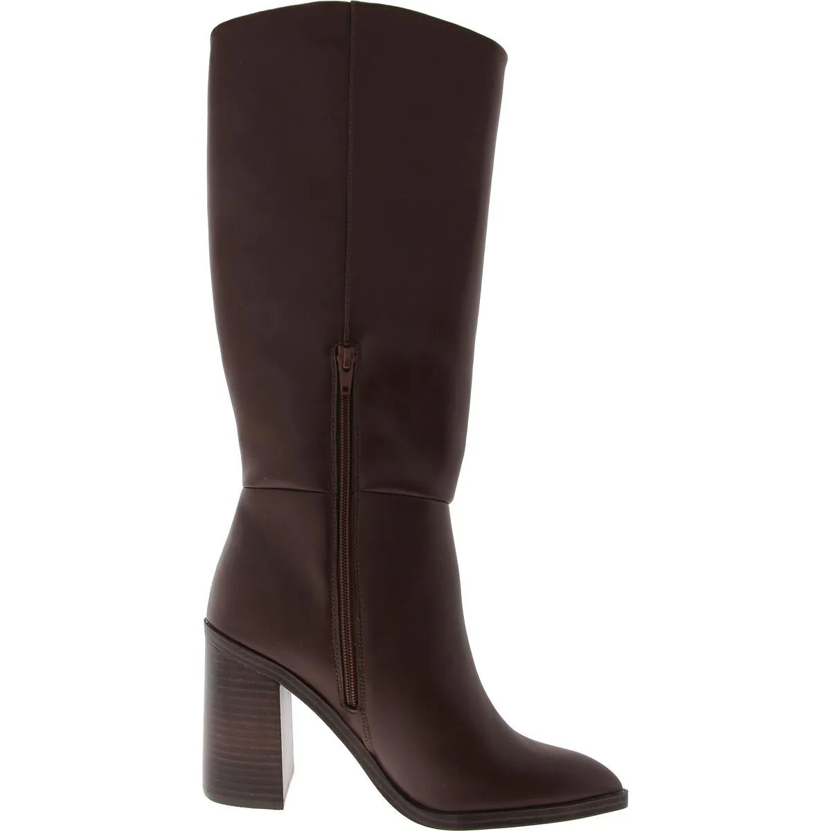Burns Womens Faux Leather Pull On Knee-High Boots