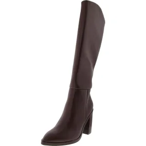 Burns Womens Faux Leather Pull On Knee-High Boots