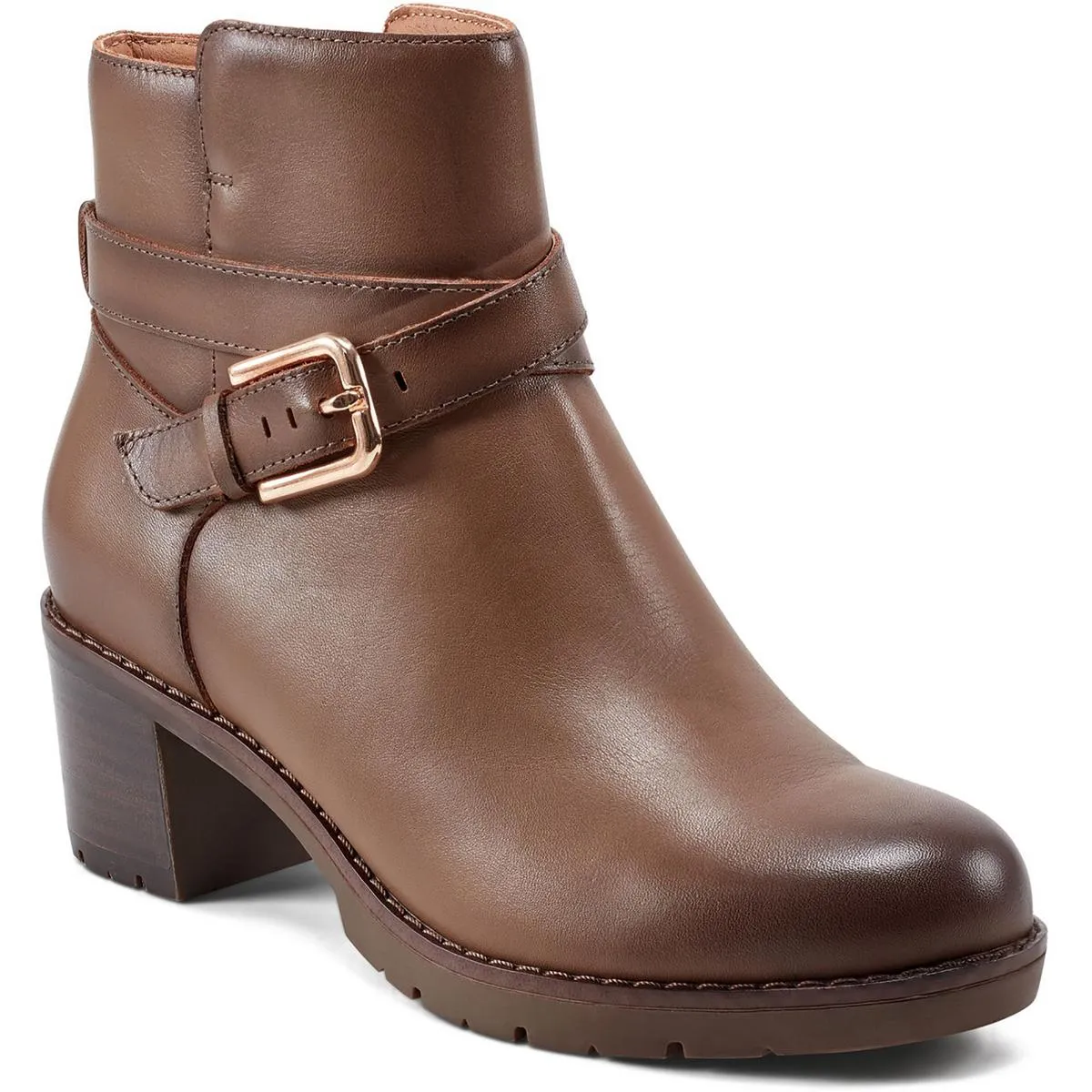 Cantrell Womens Block Heel Round Toe Ankle Boots