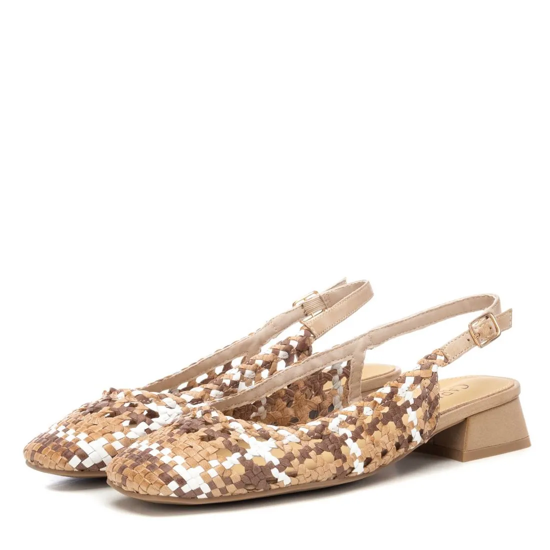 Carmela Leather Women's Slingback Braided Sandals By XTI