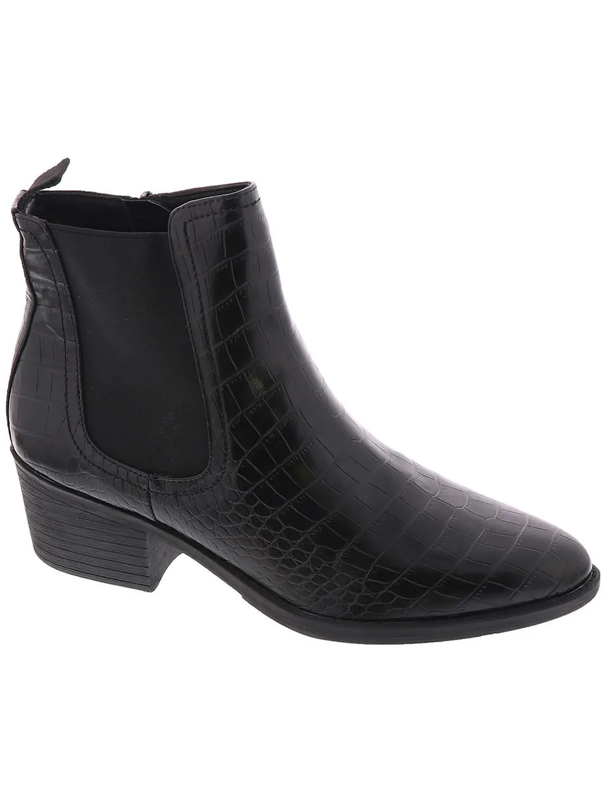 Carriage Womens Faux Leather Almond Toe Chelsea Boots