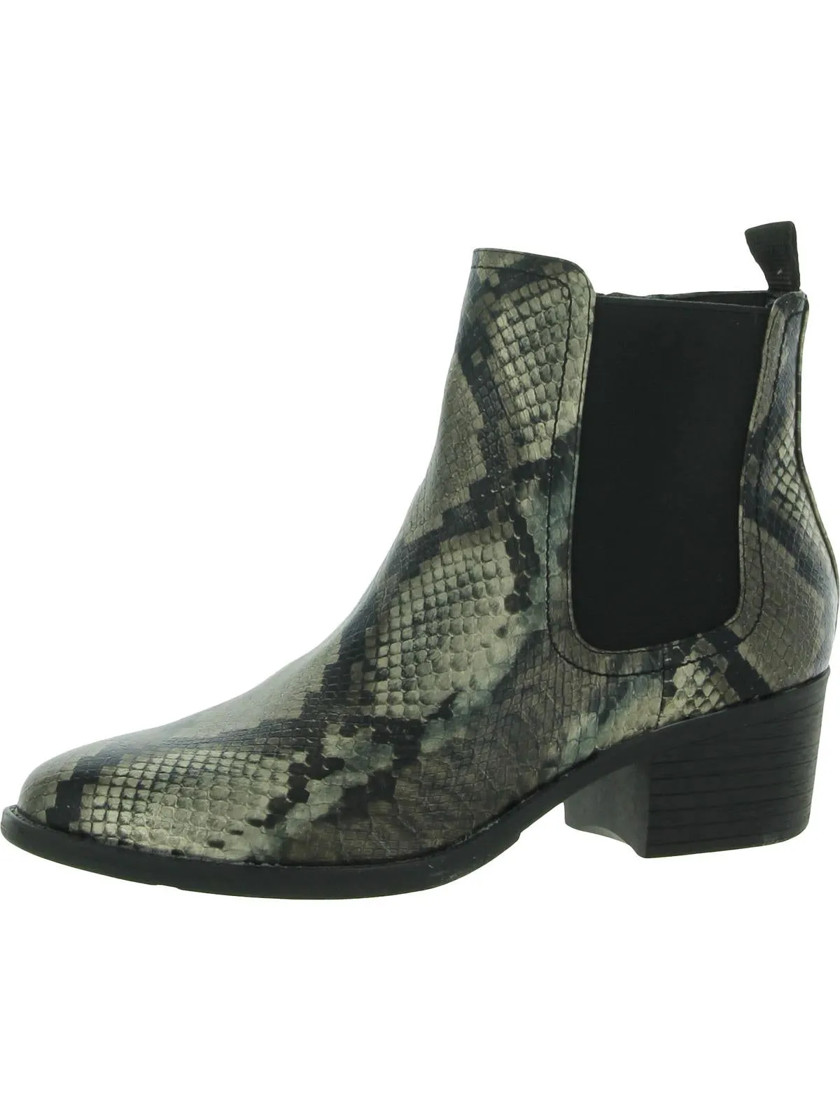 Carriage Womens Faux Leather Almond Toe Chelsea Boots