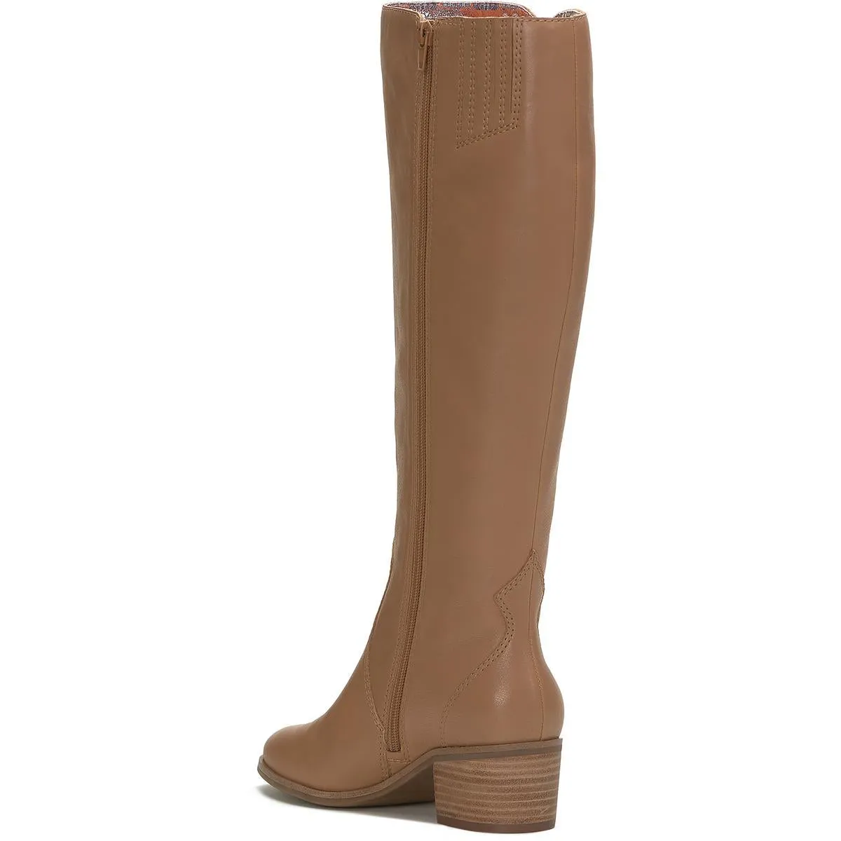 Cashlin Womens Leather Round Toe Knee-High Boots
