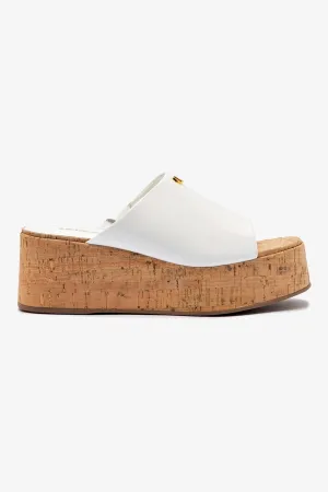 Charli Mule In White Patent Leather