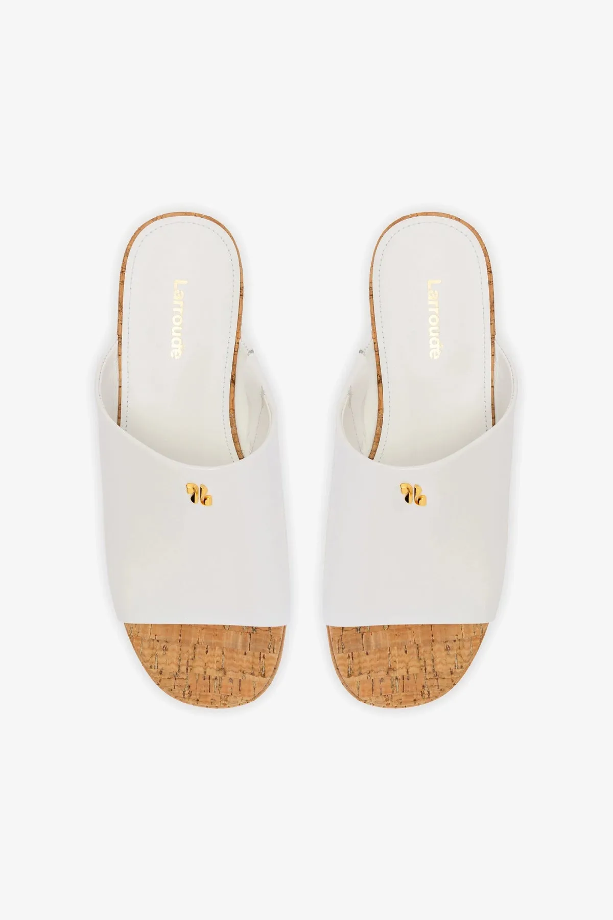 Charli Mule In White Patent Leather