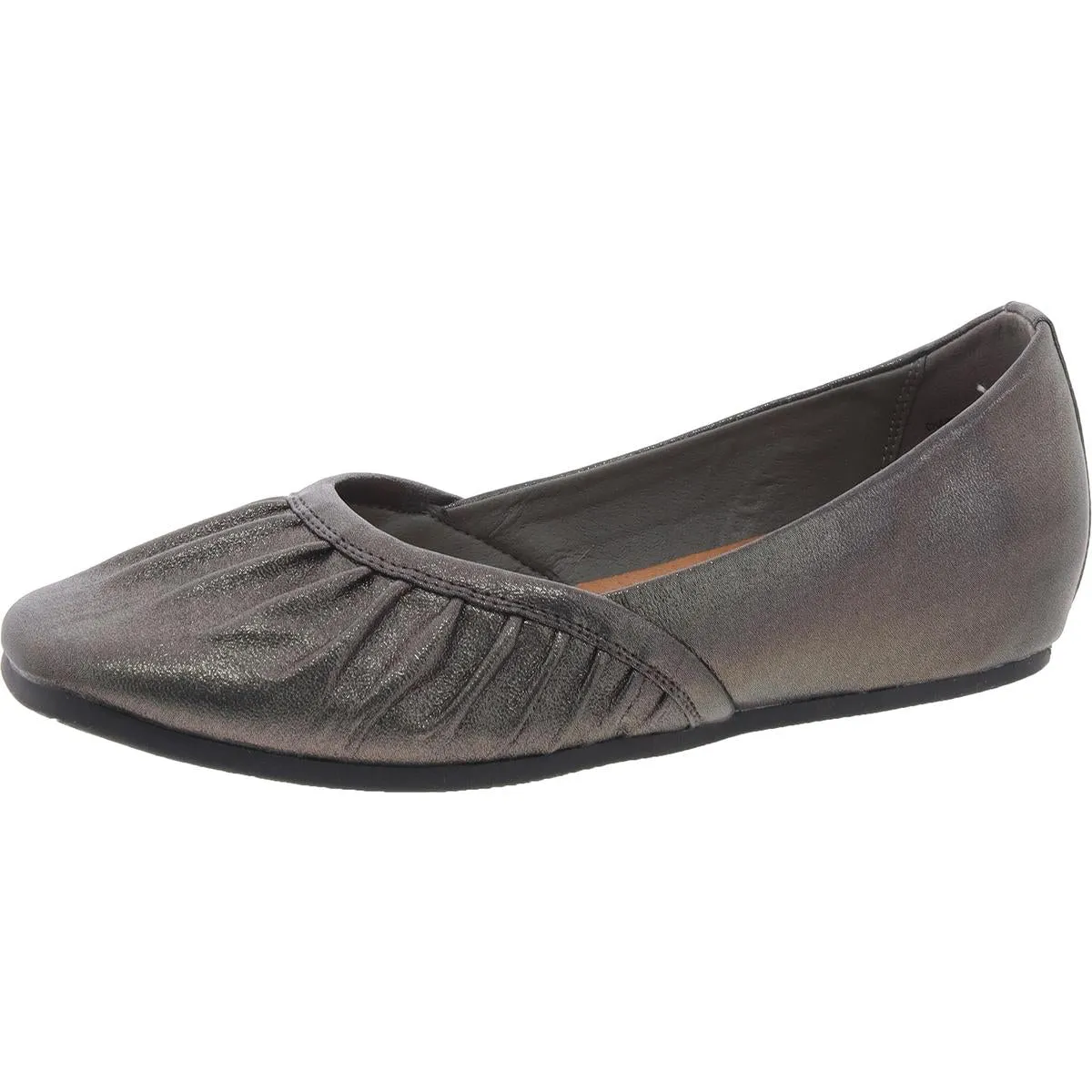 Charlie Womens Shimmer Faux Leather Ballet Flats