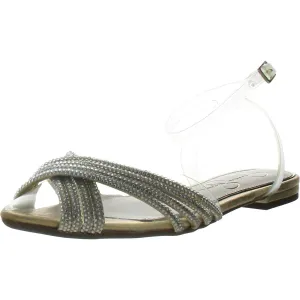 Chavi Womens Embellished Manmade Ankle Strap