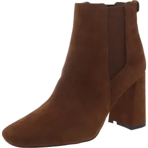 Chiara Womens Block Heel Suede Chelsea Boots