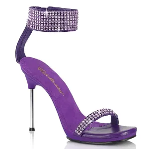CHIC-40 Purple Faux Leather-Rhinestones/Purple