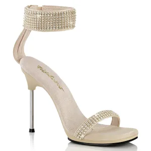 CHIC-40 Tan Faux Leather-Rhinestones/Tan