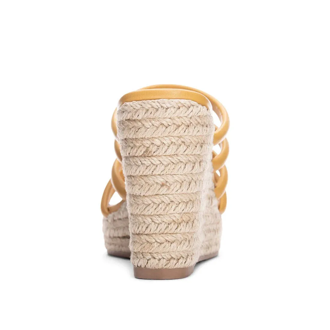 Chinese Laundry Eleana Sandal Women's US 8 Yellow Wedge Heel Espadrille KHD735
