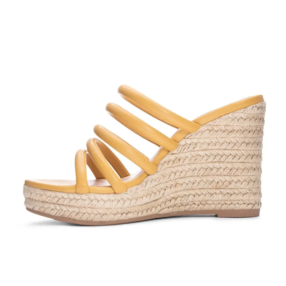 Chinese Laundry Eleana Sandal Women's US 8 Yellow Wedge Heel Espadrille KHD735