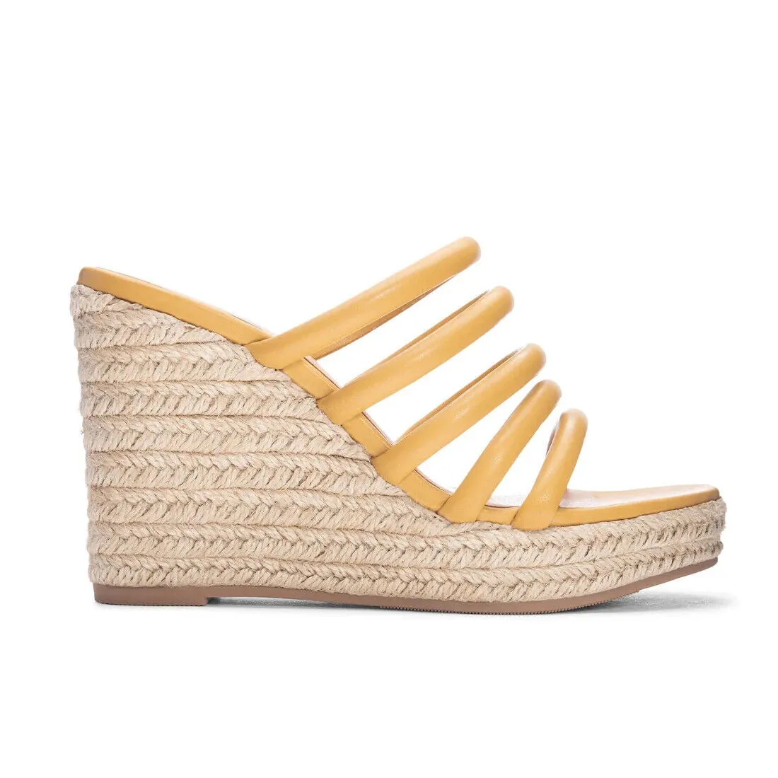Chinese Laundry Eleana Sandal Women's US 8 Yellow Wedge Heel Espadrille KHD735