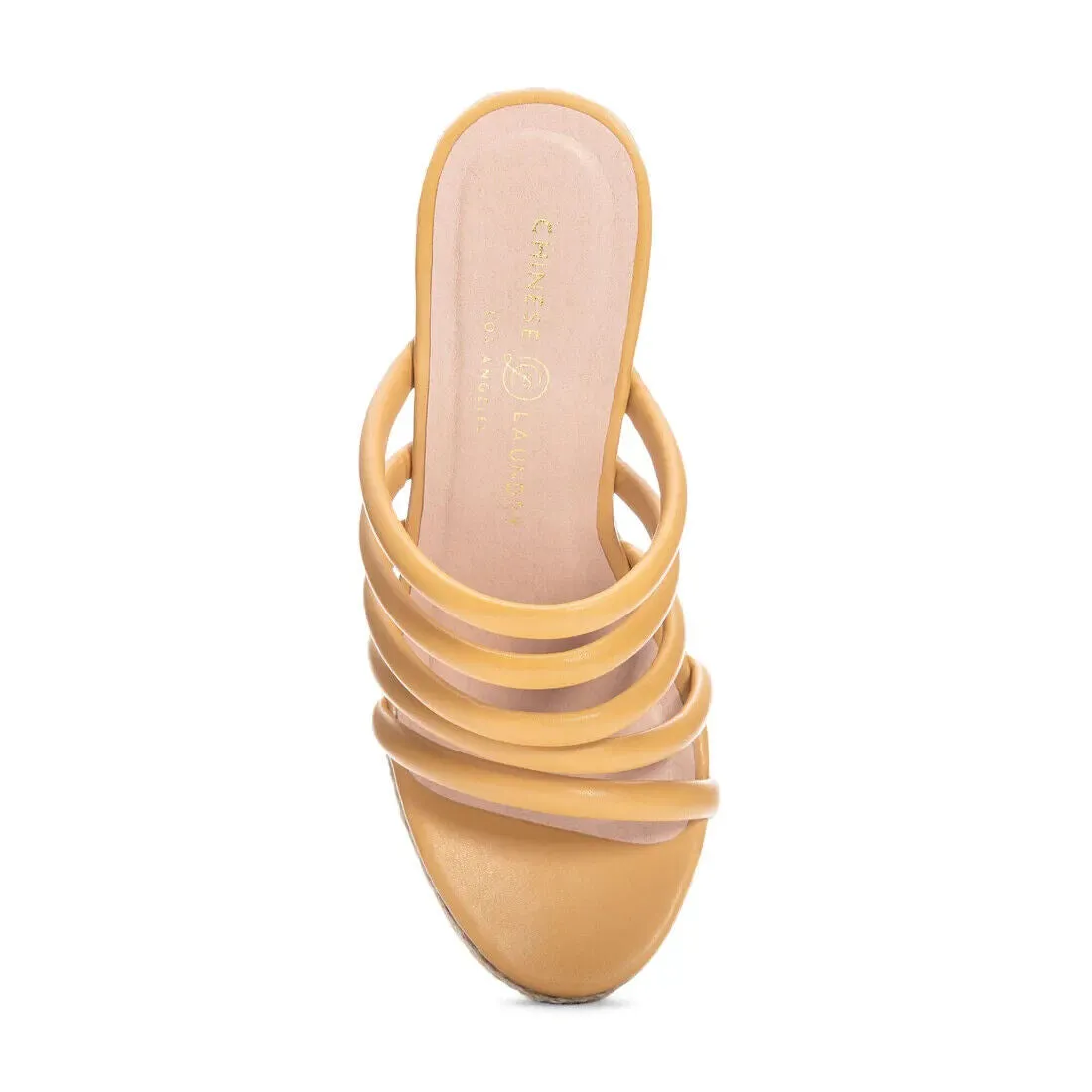 Chinese Laundry Eleana Sandal Women's US 8 Yellow Wedge Heel Espadrille KHD735