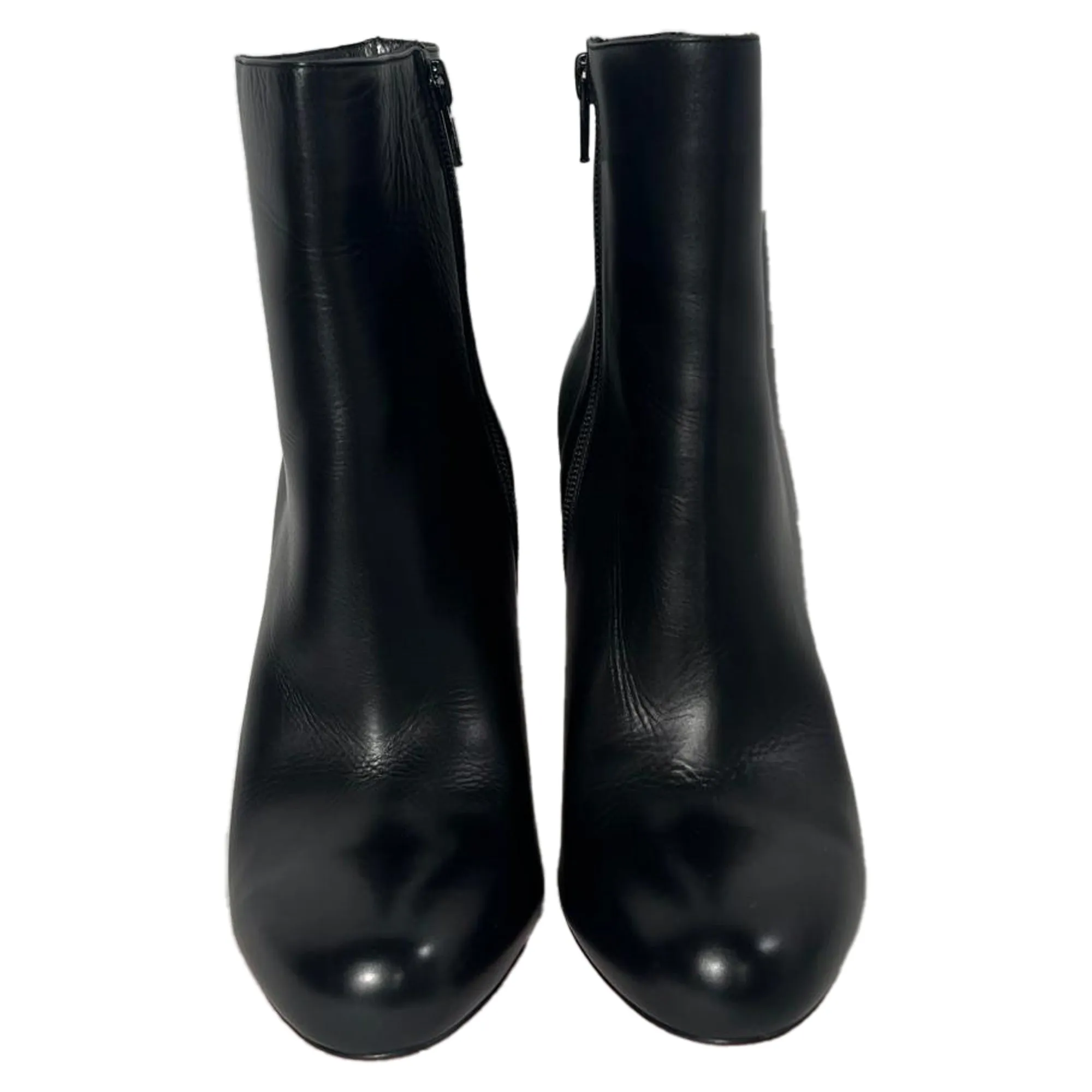 Christian Louboutin Pumppie 100 Ankle Boots in Black Calf Leather