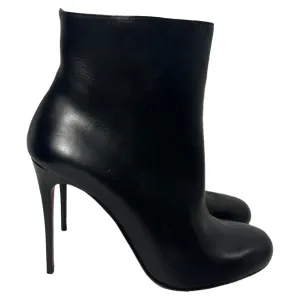 Christian Louboutin Pumppie 100 Ankle Boots in Black Calf Leather