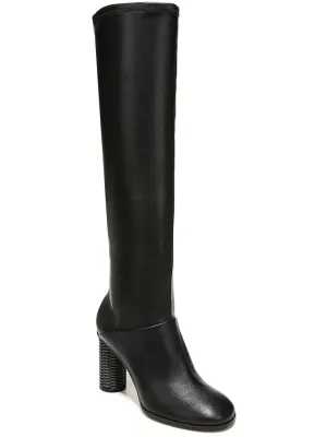 Cindy Womens Faux Leather Knee-High Boots