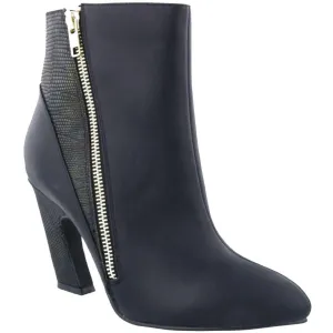 Cirque Womens Pointed Toe Zip-Up Ankle Boots