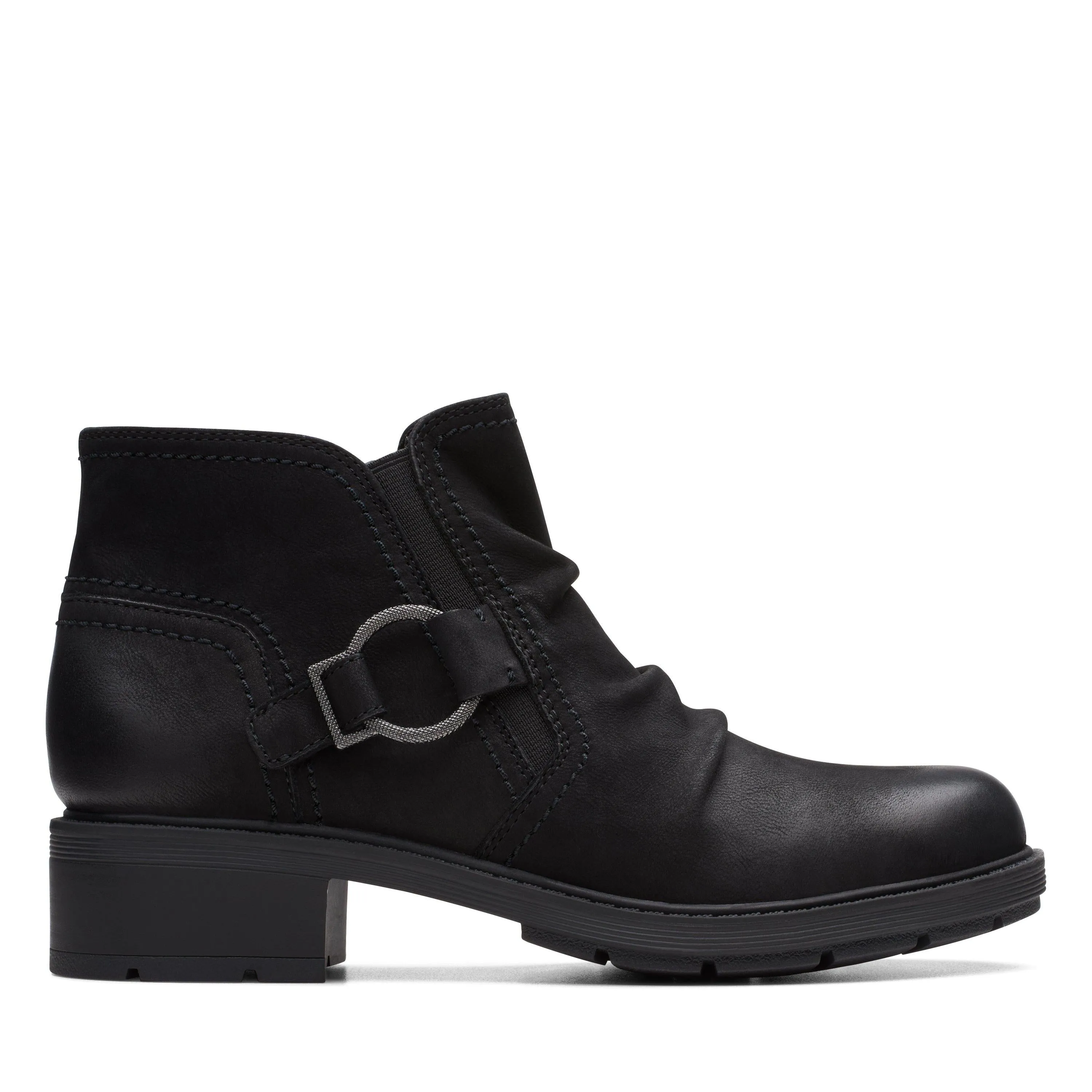 Clarks Hearth Faye in Black Nubuck