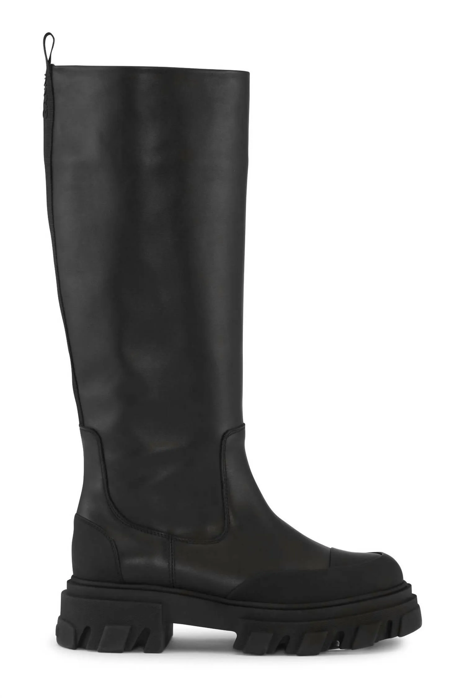 Cleated High Tubular Boots In Black