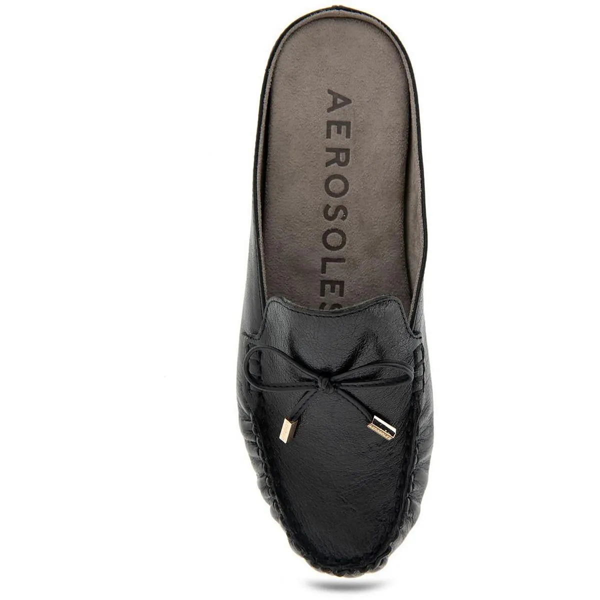 Cody Womens Bow Leather Slide Slippers