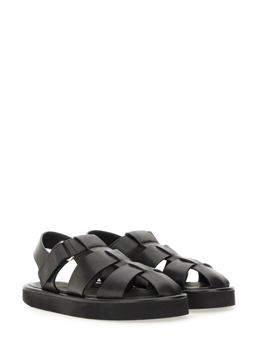 Crisscross Leather Sandal
