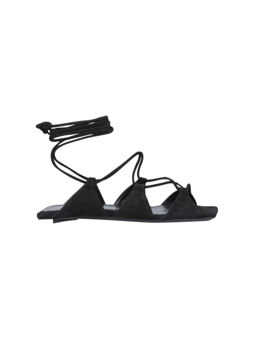 Cross Sandals"  Black