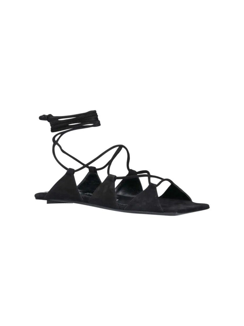 Cross Sandals"  Black