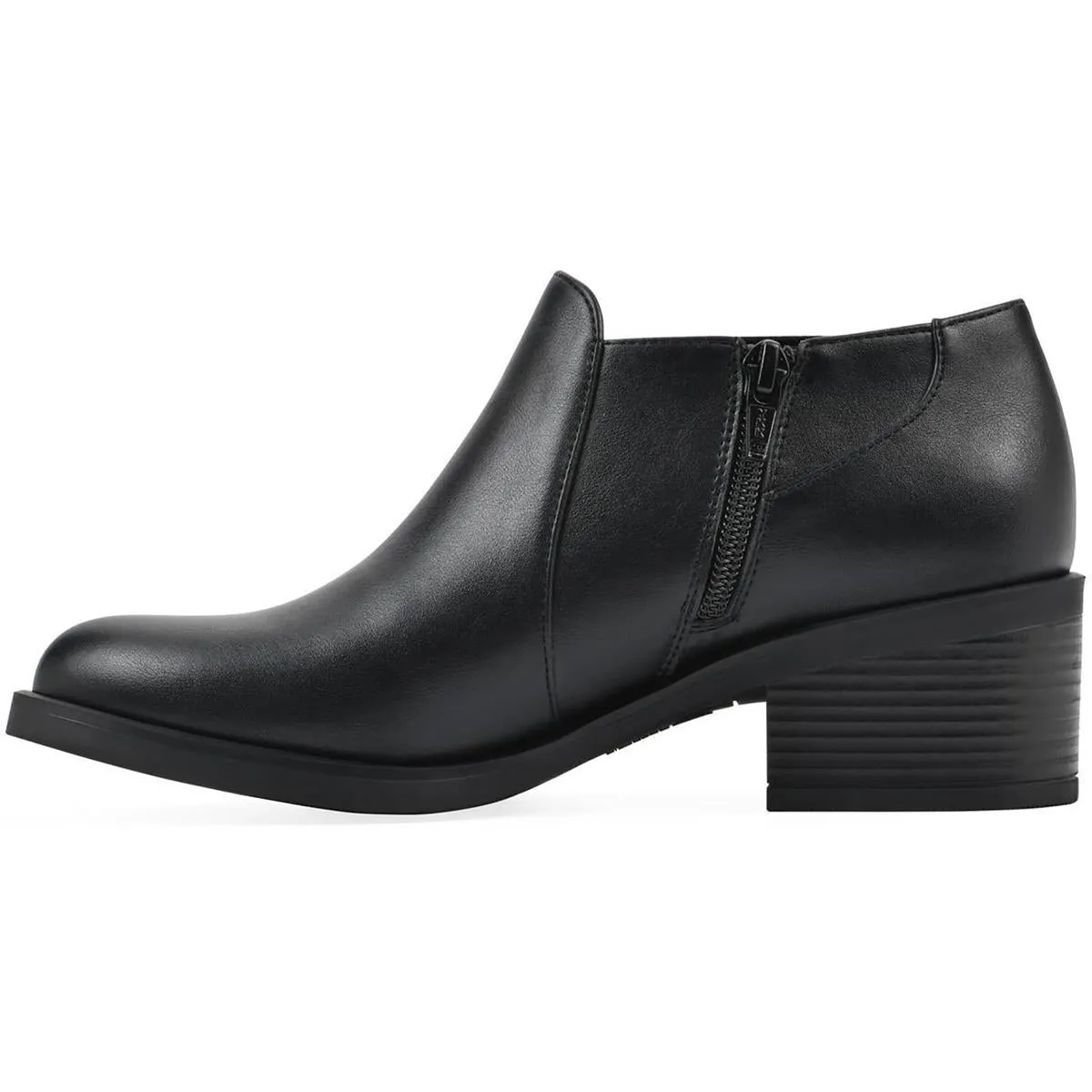 Cuisine Womens Zipper Leather Shooties
