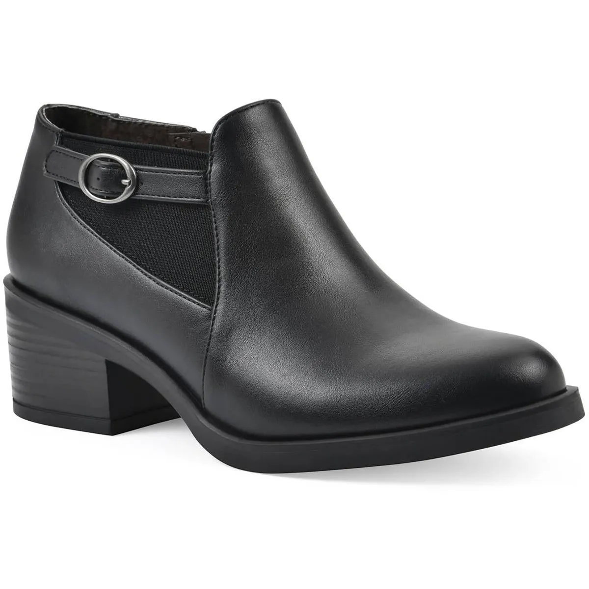 Cuisine Womens Zipper Leather Shooties