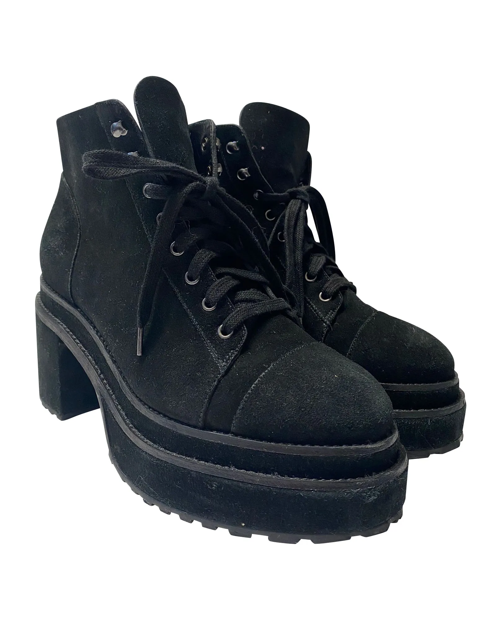Cult Gaia Ankle Boots in Black Suede