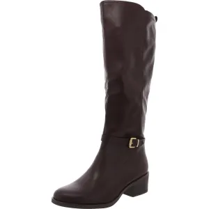 Custard Womens Buckle Leather Knee-High Boots