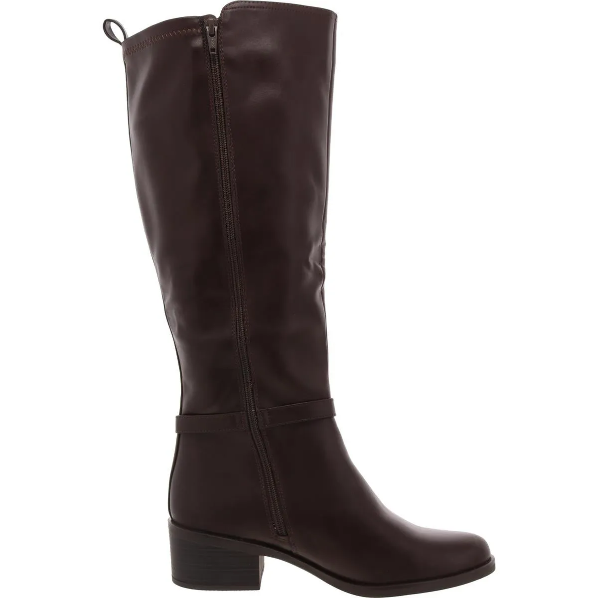Custard Womens Buckle Leather Knee-High Boots