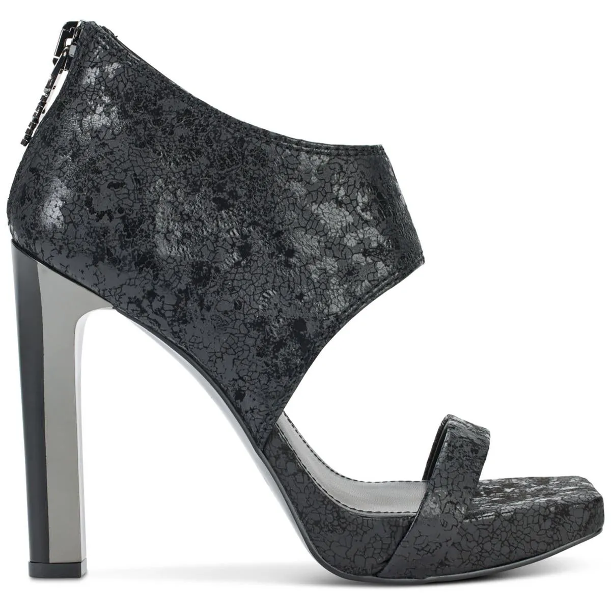 DAVA Womens Leather Square toe Heels
