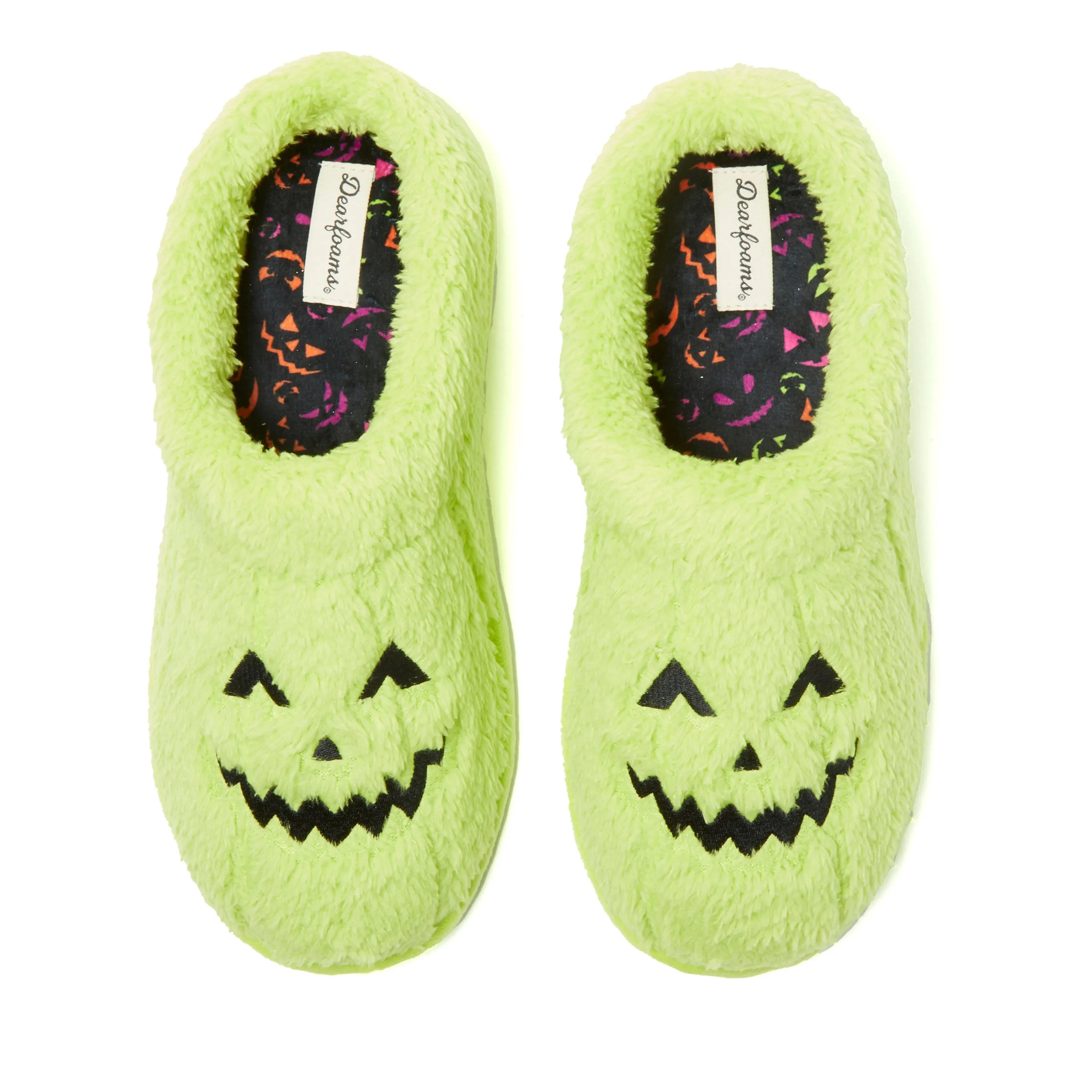 Dearfoams Unisex Jack-O-Lantern Clog Slipper