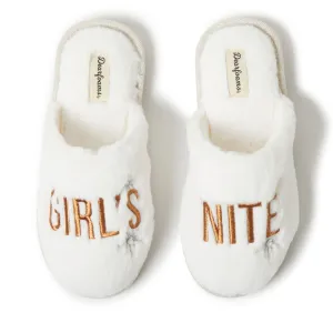 Dearfoams Women's Fluffy Holiday Celebration Gifting Slipper