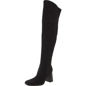 Denki Womens Zipper Faux Suede Over-The-Knee Boots