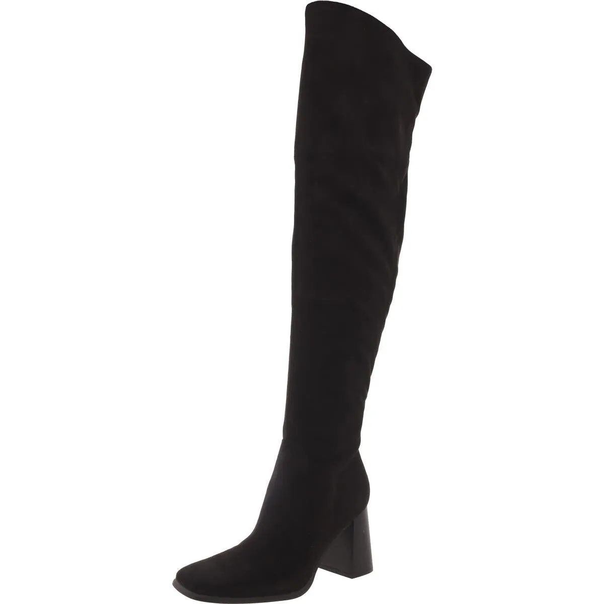 Denki Womens Zipper Faux Suede Over-The-Knee Boots