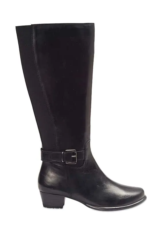 Diplomat Boot in Black Leather