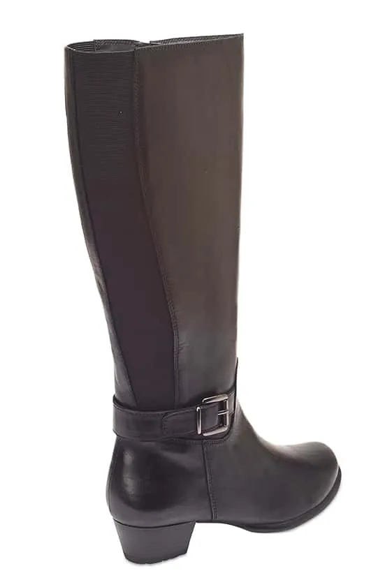 Diplomat Boot in Black Leather
