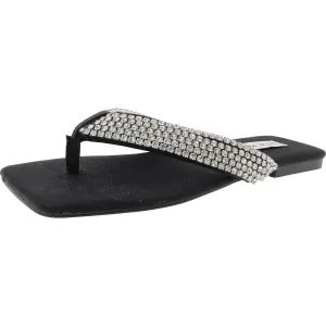 Diva Womens Embellished Textured Flip-Flops