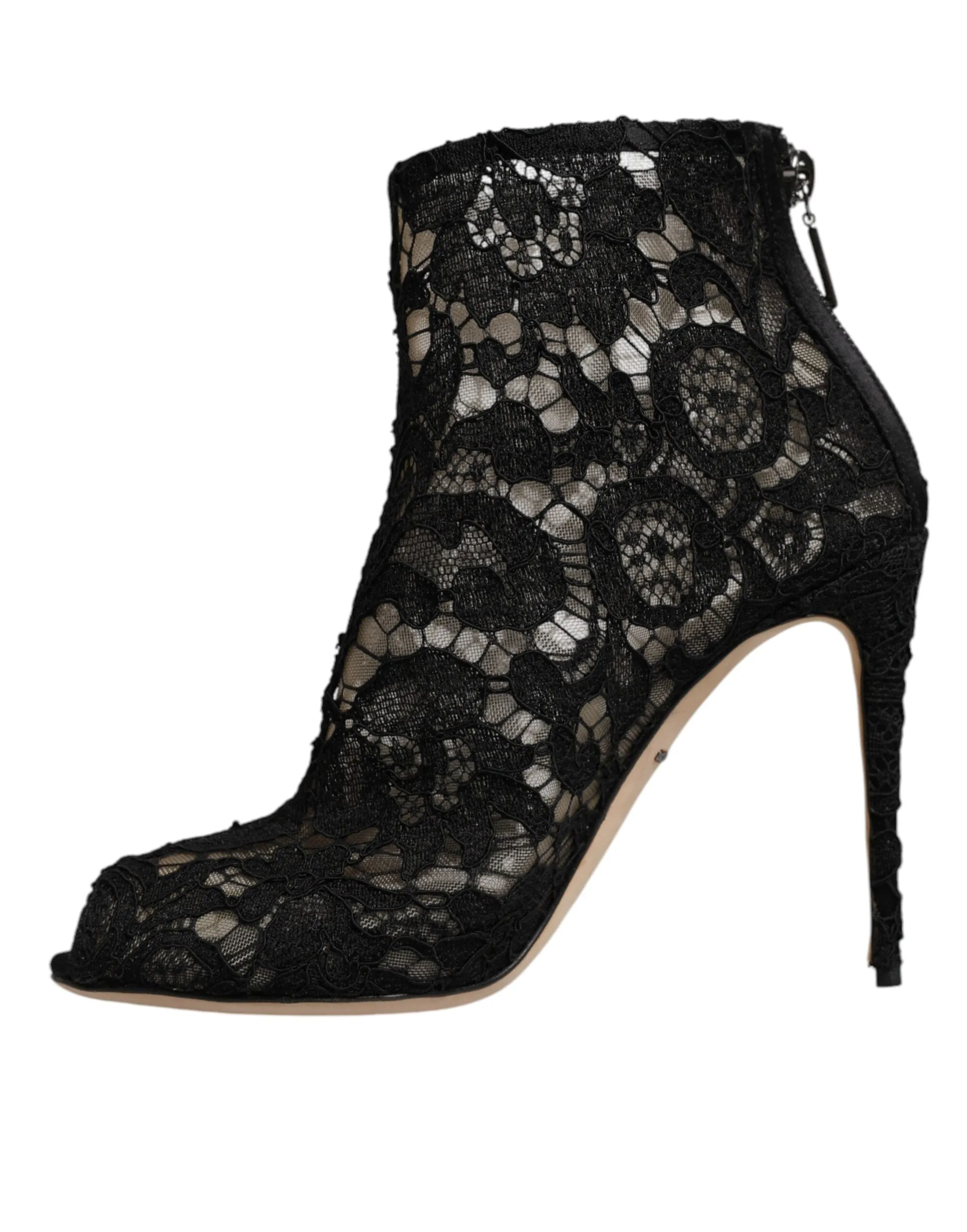 Dolce & Gabbana Floral Lace Heels Ankle Boots Women's Shoes (Pre-Owned)