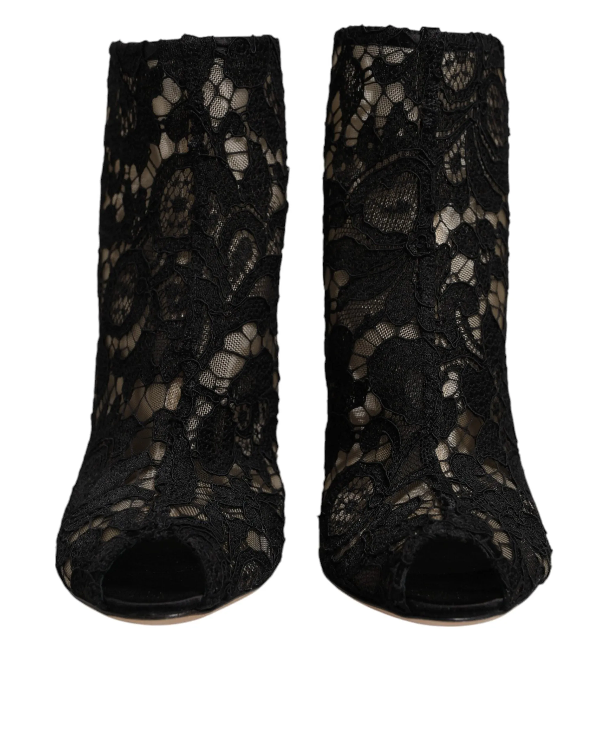 Dolce & Gabbana Floral Lace Heels Ankle Boots Women's Shoes (Pre-Owned)