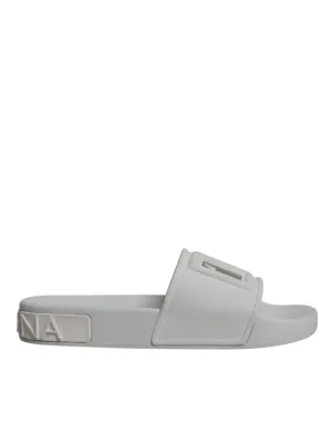 Dolce & Gabbana Rubber Slides Sandals Beachwear Women's Shoes