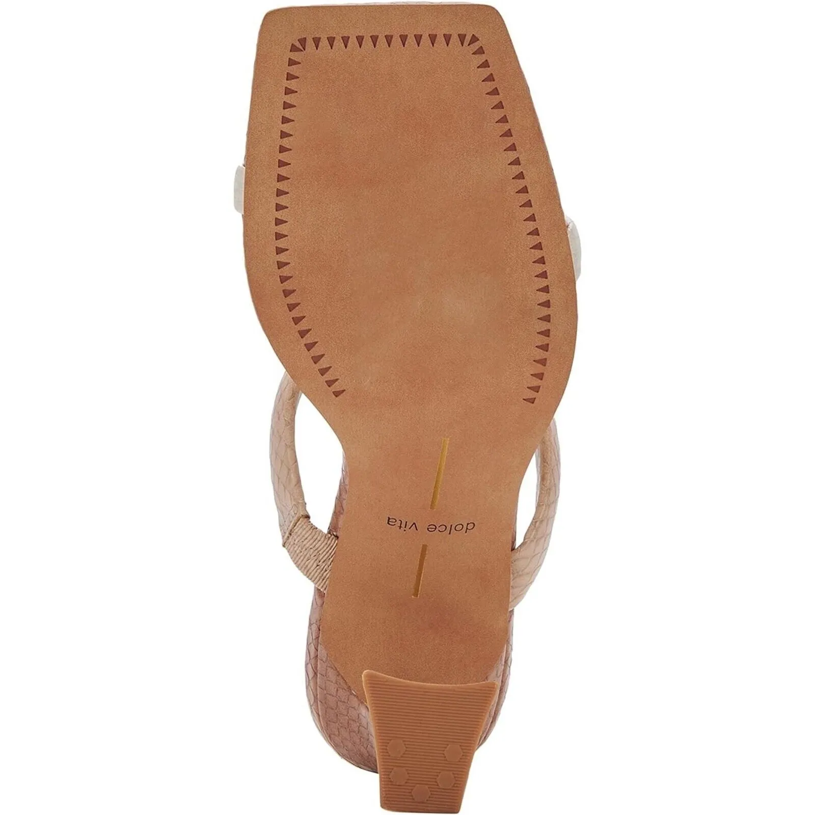 Dolce Vita Novah Sandal Women's US 9 Brown Slip-On Square Toe Spool Heel KHD950