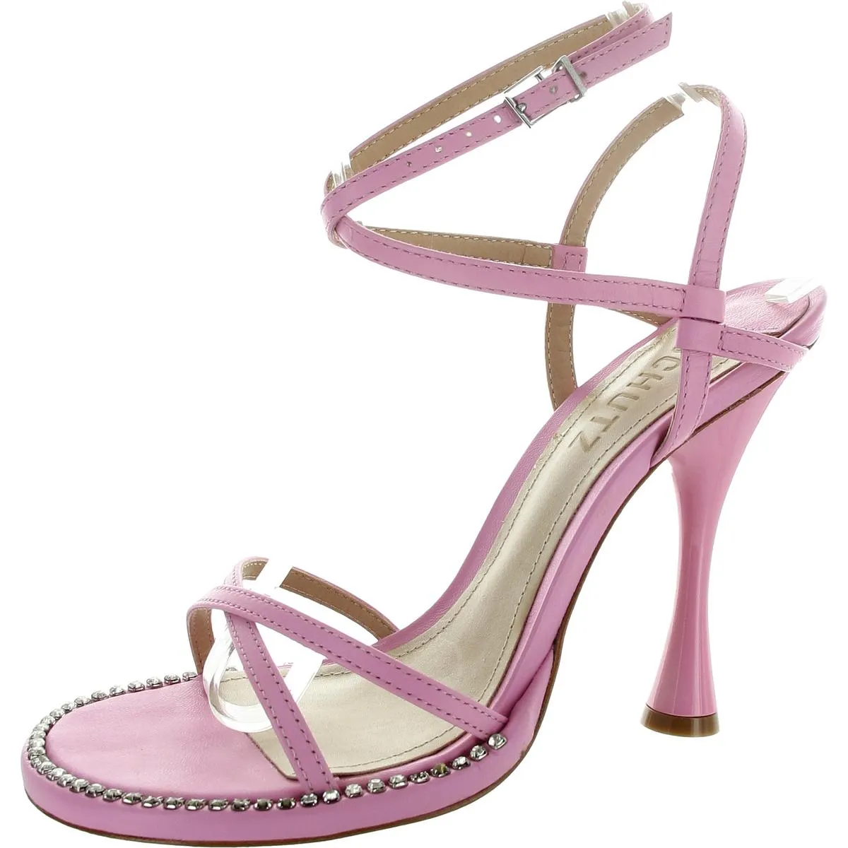 Dolly Womens Embellished Leather Heels