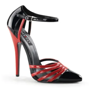 DOMINA-412 Black Red Patent